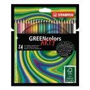 Színes ceruza STABILO Greencolors hatszögletű 24 darabos környezetbarát