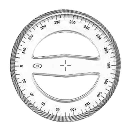Szögmérő 360 fokos műanyag