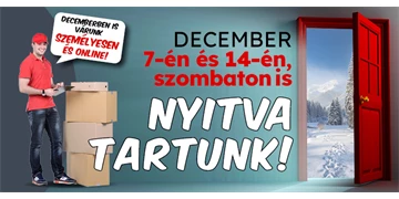 Szombaton is nyitva tartunk!