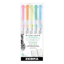 Szövegkiemelő kétvégű ZEBRA Mildliner fluorescent 1,4-4,0 mm 5 db/ készlet