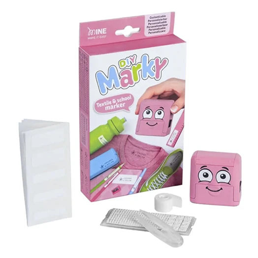 Textilbélyegző MARKY kirakós pink