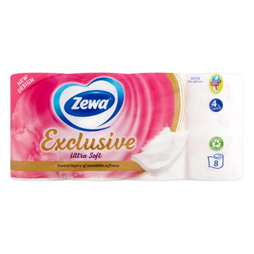 Toalettpapír ZEWA Ultra Soft 4 rétegű 8 tekercses