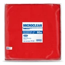 Törlőkendő mikroszálas BONUS microCLEAN HoReCa HACCP 40x40 cm piros 10 db/csomag