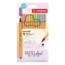 Tűfilc STABILO Point 88 Pastellove 12 darabos