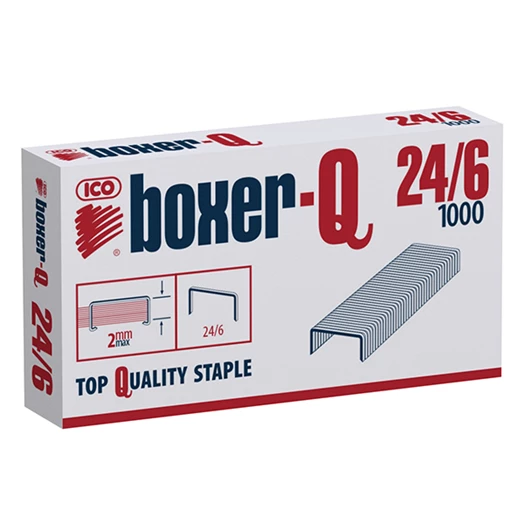 Tűzőkapocs BOXER-Q 24/6 1000 darabos