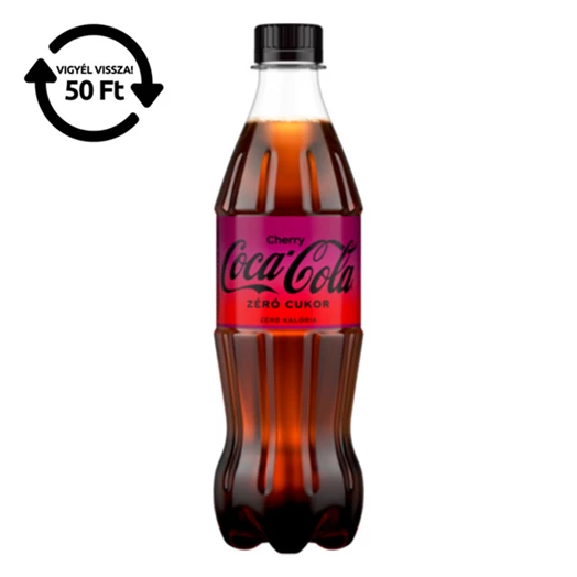 Üdítőital szénsavas COCA-COLA Cherry Zero 0,5L DRS