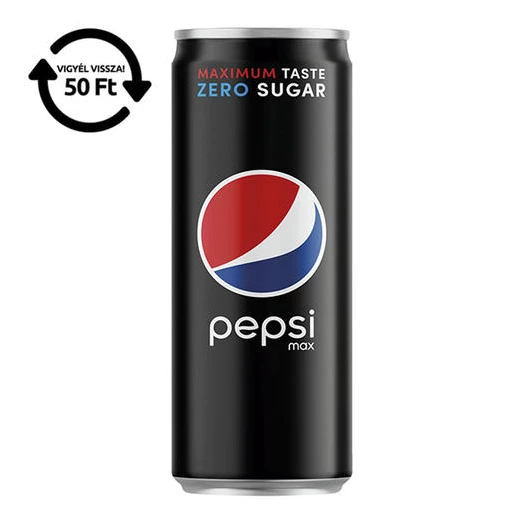 Üdítőital szénsavas PEPSI MAX cukormentes dobozos 0,33L DRS