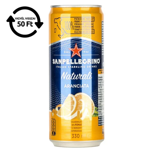 Üdítőital szénsavas SANPELLEGRINO Aranciata 0,33L DRS