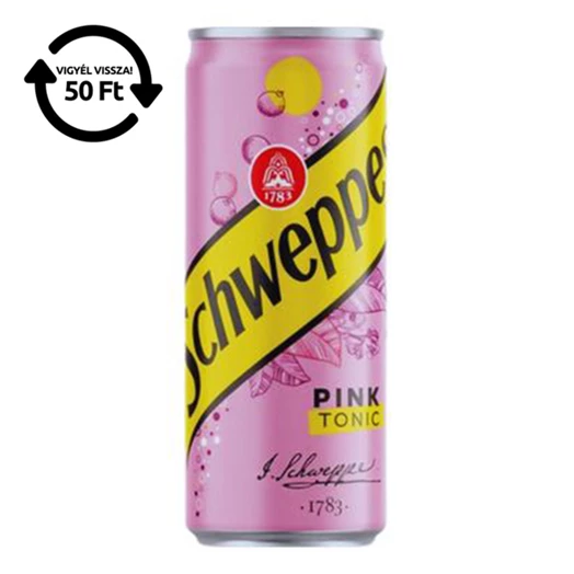 Üdítőital szénsavas SCHWEPPES Pink Tonic 0,33L DRS