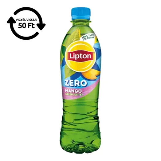 Üdítőital szénsavmentes LIPTON Ice Tea Zöld tea Mangó Zero 0,5L DRS