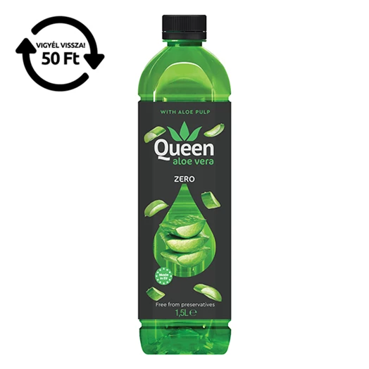 Üdítőital szénsavmentes QUEEN Aloe Vera Zero 1,5L DRS