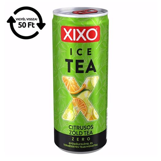 Üdítőital szénsavmentes XIXO Zöld tea Citrom Zero 0,25L DRS