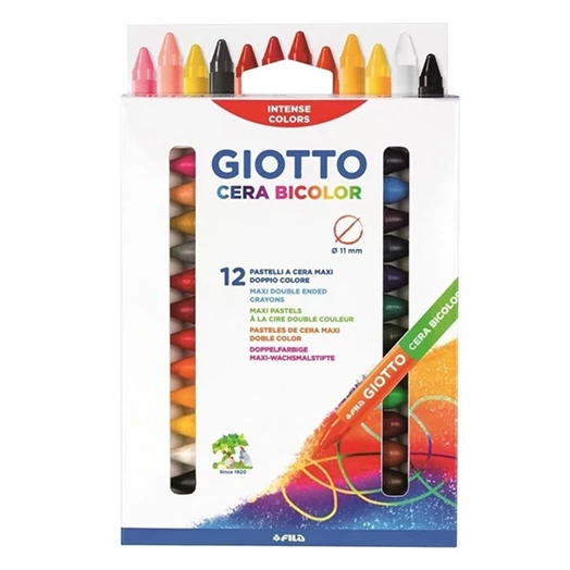 Viaszkréta GIOTTO cera bicolor 12db-os készlet