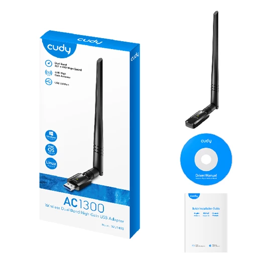 Wi-Fi USB adapter CUDY AC1300 USB 3.0