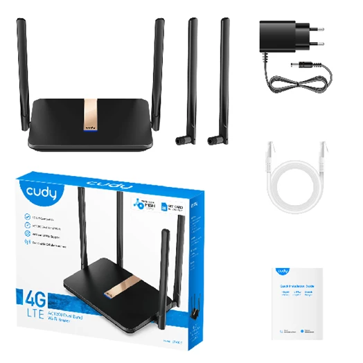 Wi-Fi mesh router CUDY AC1200 4G WiFi