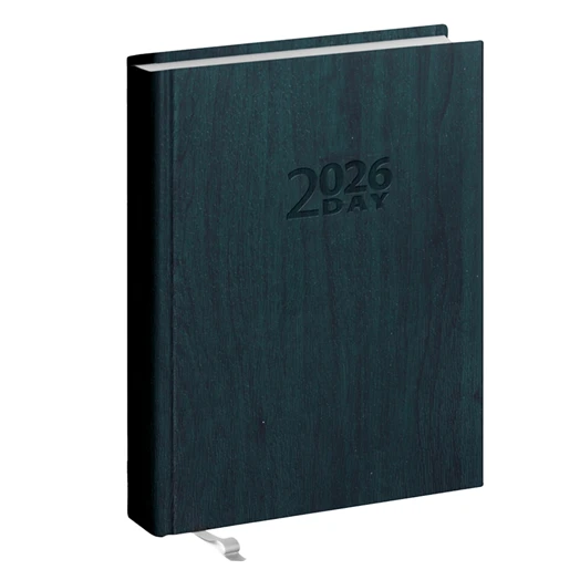 Zsebnaptár REALSYSTEM 2 Day B/6 kétnapos álló fehér lapos Zöld 2026.