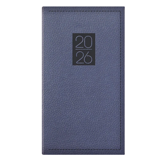 Zsebnaptár TOPTIMER Classic C035 álló sárga lapos kék 2026.