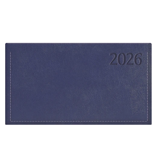 Zsebnaptár TOPTIMER Traditional T030 fekvő fehér lapos kék 2026.