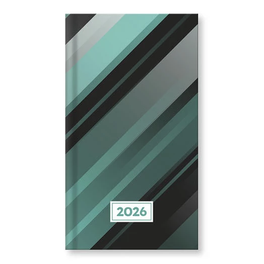 Zsebnaptár VECTRALINE álló fehér lapos vegyes mintás 2026.