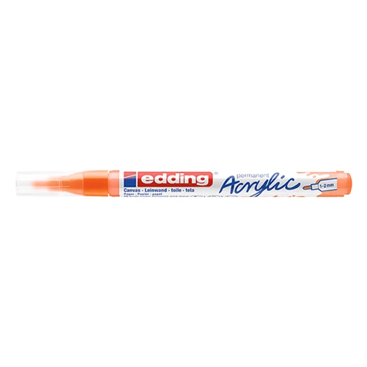 Akril marker EDDING 5300 F 1-2 mm neon narancs