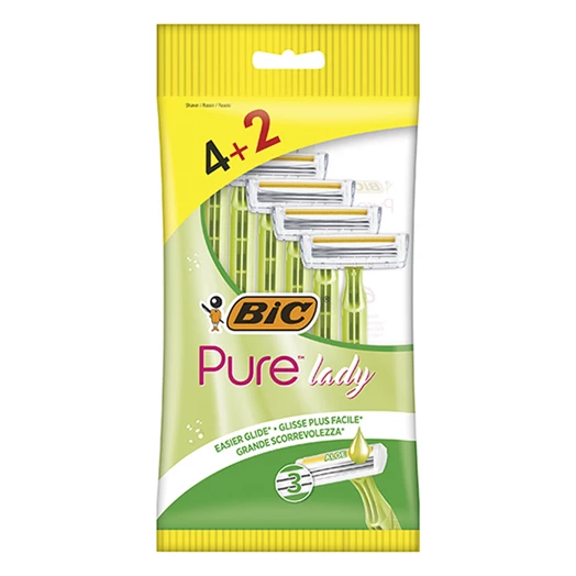 Borotva BIC Pure3 Lady női eldobható 3 pengés 4+2 darab/bliszter