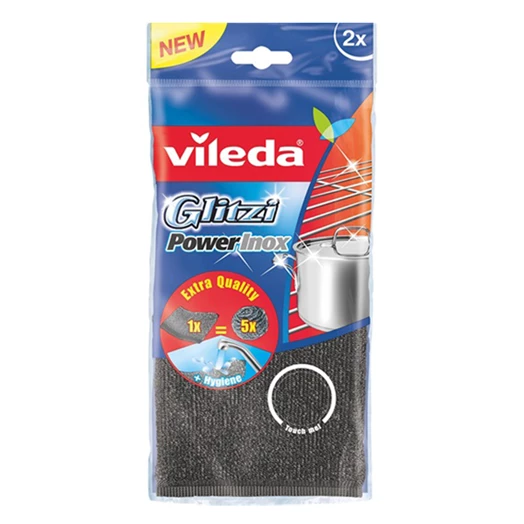 Edénysúroló VILEDA Glitzi Power Inox párna 2 darabos