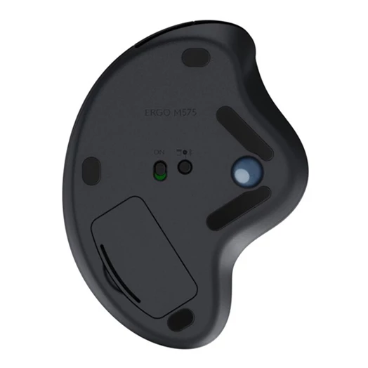 Egér vezetékes LOGITECH M575 Ergo Trackball Bluetooth 5 gombos 2000 DPI grafitszürke