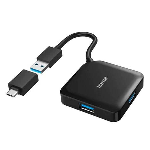 Elosztó HUB HAMA USB 3.2 + 4xUSB 3.2