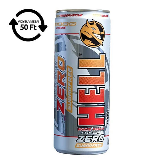 Energiaital HELL Zero White peach 0,25L DRS