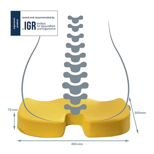 Ergonómiai ülőpárna LEITZ Ergo Cosy meleg sárga