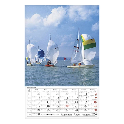 Falinaptár CSG 210x320mm álló Országjáró 2026.