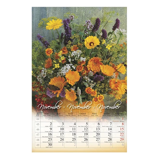 Falinaptár CSG 210x320mm álló Virág 2026.