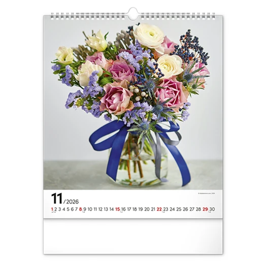 Falinaptár REALSYSTEM 300x340mm álló Flowers 2026.