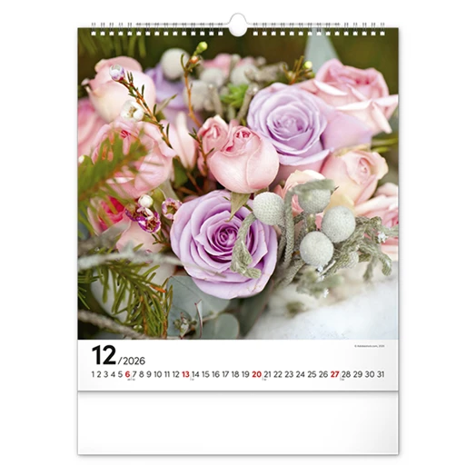 Falinaptár REALSYSTEM 300x340mm álló Flowers 2026.