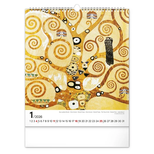 Falinaptár REALSYSTEM 300x340mm álló Klimt 2026.
