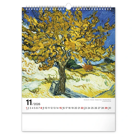Falinaptár REALSYSTEM 300x340mm álló Vincet van Gogh 2026.