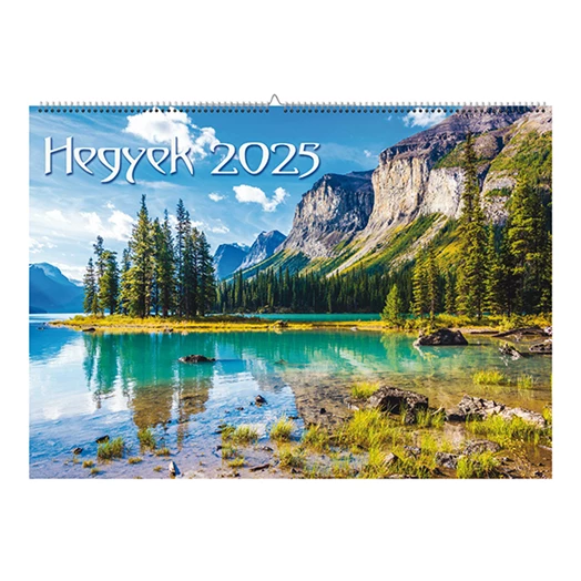 Falinaptár REALSYSTEM 460x320mm fekvő Hegyek 2026.