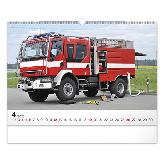 Falinaptár REALSYSTEM 480x330mm fekvő Fire trucks 2026.