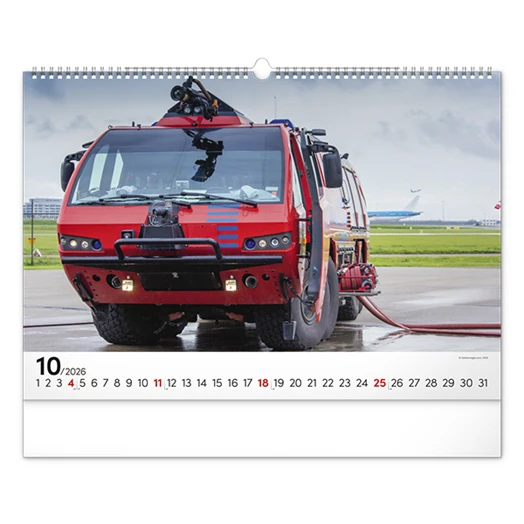 Falinaptár REALSYSTEM 480x330mm fekvő Fire trucks 2026.