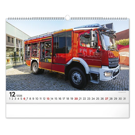 Falinaptár REALSYSTEM 480x330mm fekvő Fire trucks 2026.