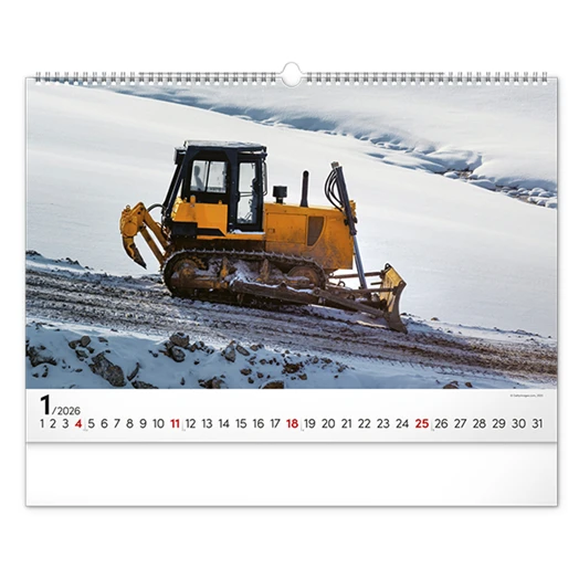 Falinaptár REALSYSTEM 480x330mm fekvő Heavy machines 2026.