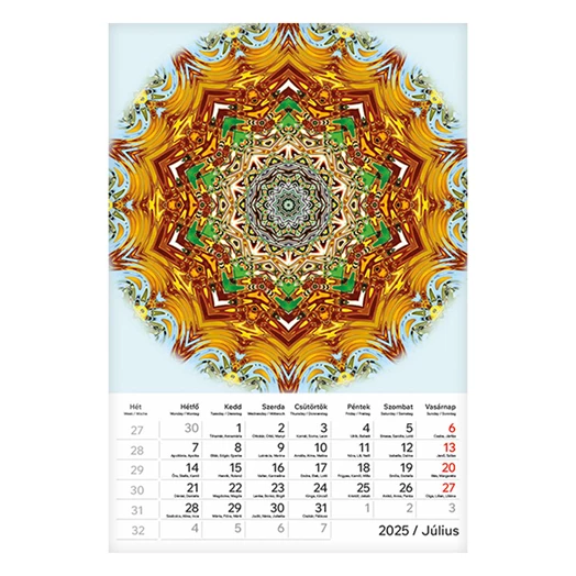 Falinaptár TOPTIMER T094 220x330mm álló Mandala 2025.