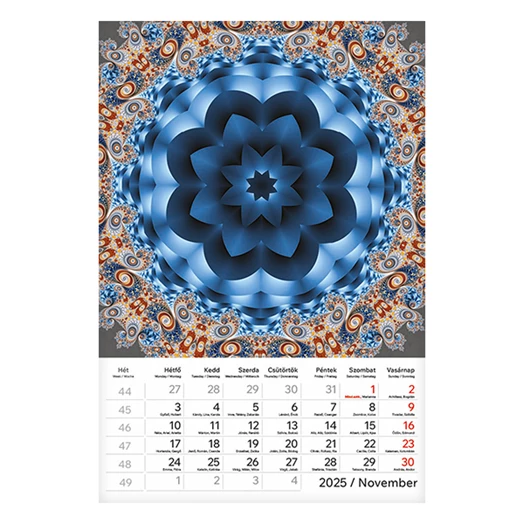 Falinaptár TOPTIMER T094 220x330mm álló Mandala 2025.