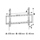 Falitartó HAMA dönthető 94-142 cm 37"-56" fekete