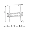 Falitartó HAMA fix 25-66 cm 10"-26" fekete