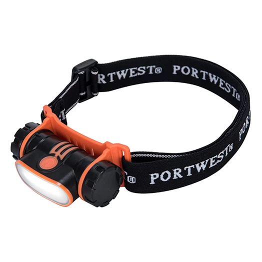 Fejlámpa PORTWEST LED újratölthető USB fekete