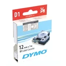 Feliratozó szalag DYMO D1 12mm x 7m átlátszó alapon fehér írásszín