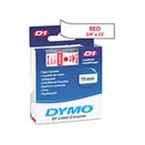 Feliratozó szalag DYMO D1 19mm x 7m fehér alapon piros írásszín