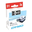 Feliratozó szalag DYMO D1 19mm x 7m fekete alapon fehér írásszín