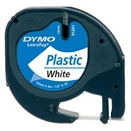 Feliratozó szalag DYMO LetraTag 59422 12mm x 4m műanyag fehér alapon fekete írásszín